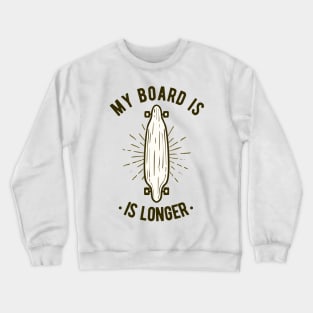 Longboard Retro Skater Skateboard Crewneck Sweatshirt